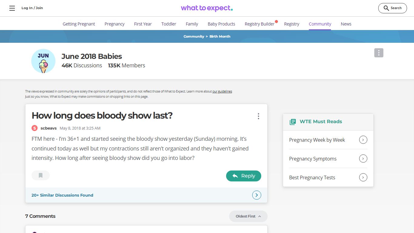 How long does bloody show last? - June 2018 Babies | Forums | What to ...