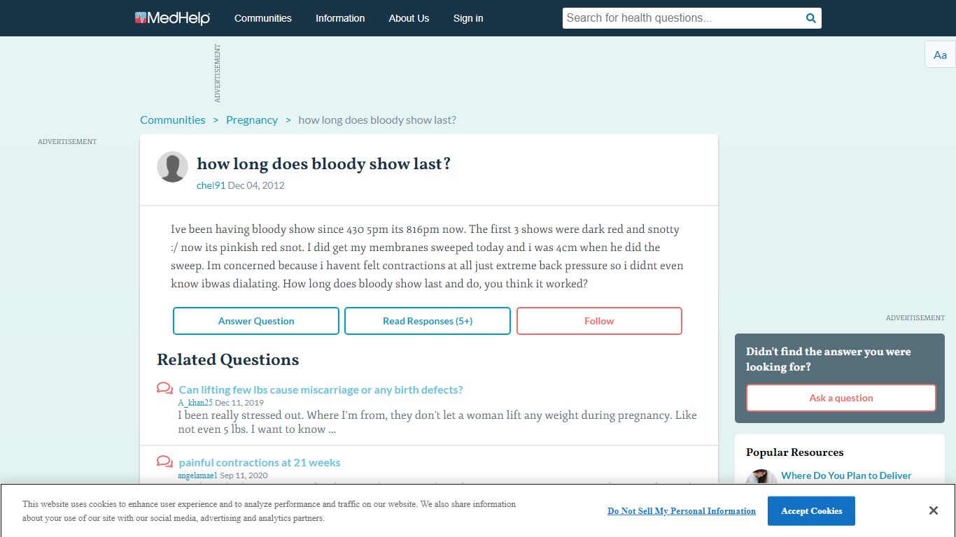 how long does bloody show last? - Pregnancy - MedHelp